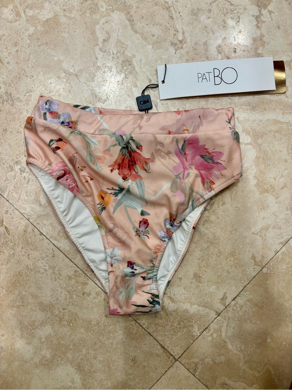 PATBO Lily Flower High-Waist Bikini Bottoms Women's Size XS NWT